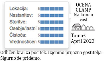 ocene gostov glamp nastanitve