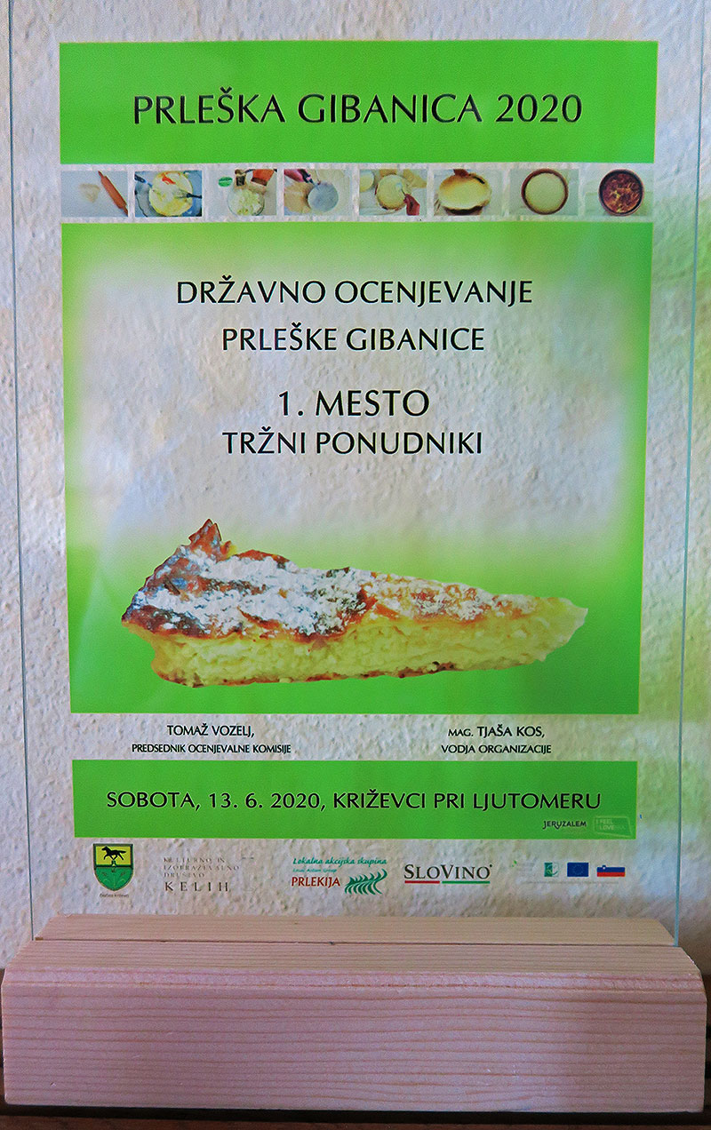 1 mesto prleška gibanica 2020